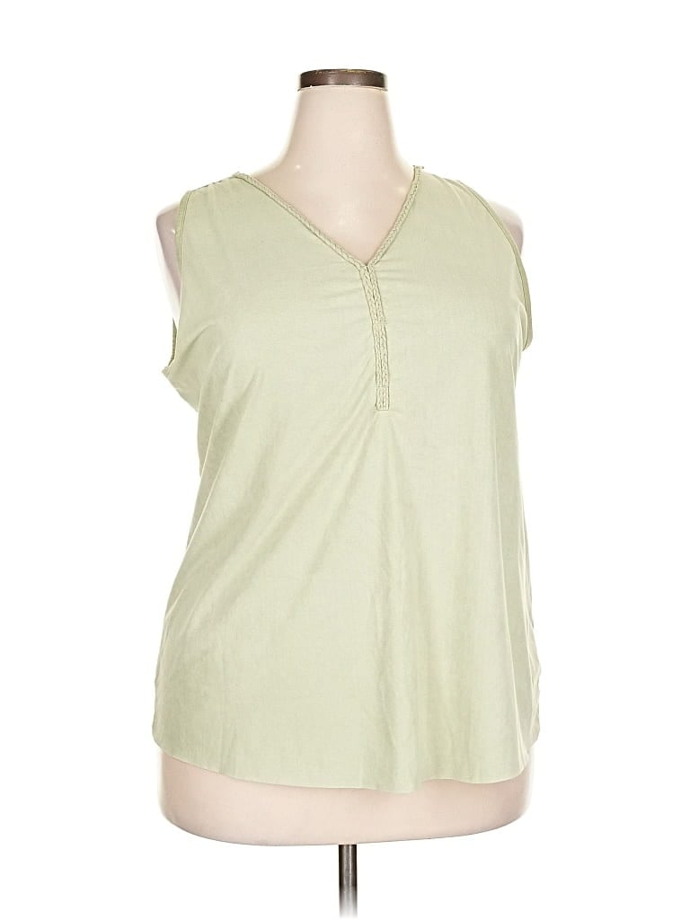 Pre-owned French Laundry Sleeveless Blouse In Green