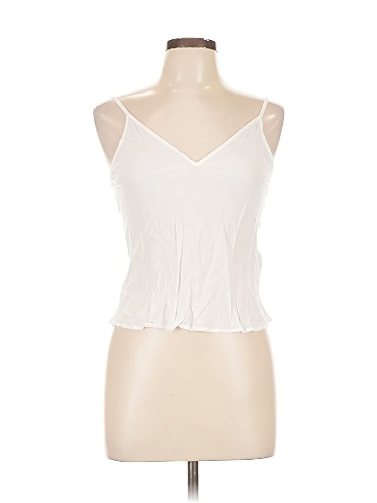 Pre-owned Maje Tank Top Ivory Halter Neckline Tops In White