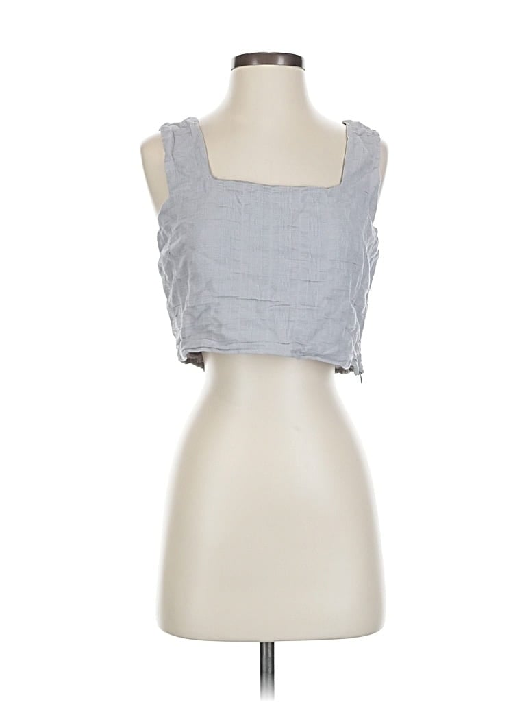 Pre-owned Final Touch Sleeveless Blouse In Gray