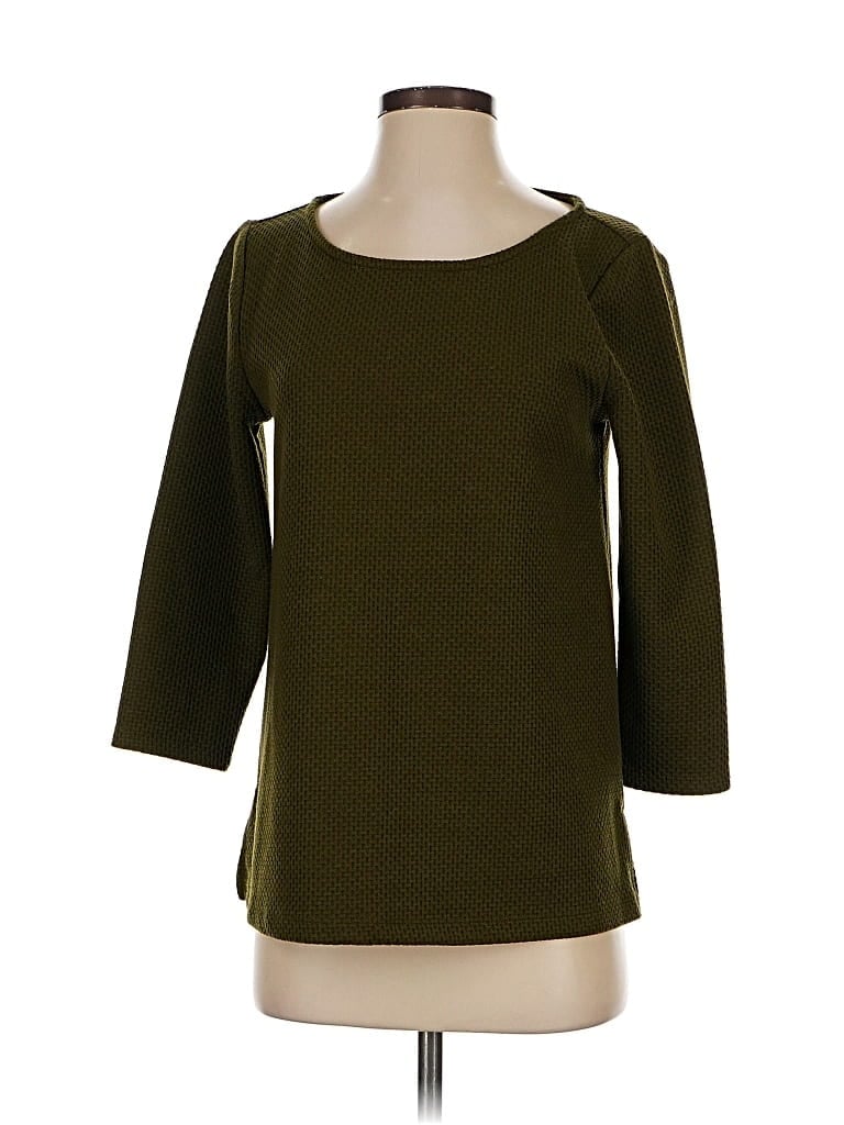Pre-owned Ann Taylor Factory Long Sleeve Blouse In Green