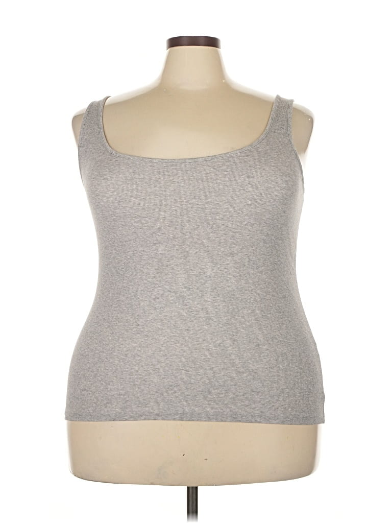 Pre-owned Mm. Lafleur Tank Top Silver Strapless Neckline Tops