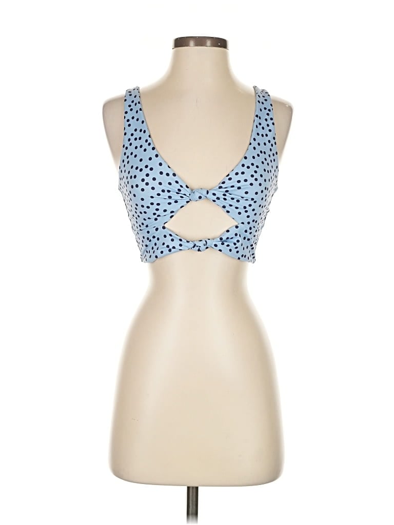 Pre-owned Beachriot Sport Tank Top Blue Halter Neckline Tops