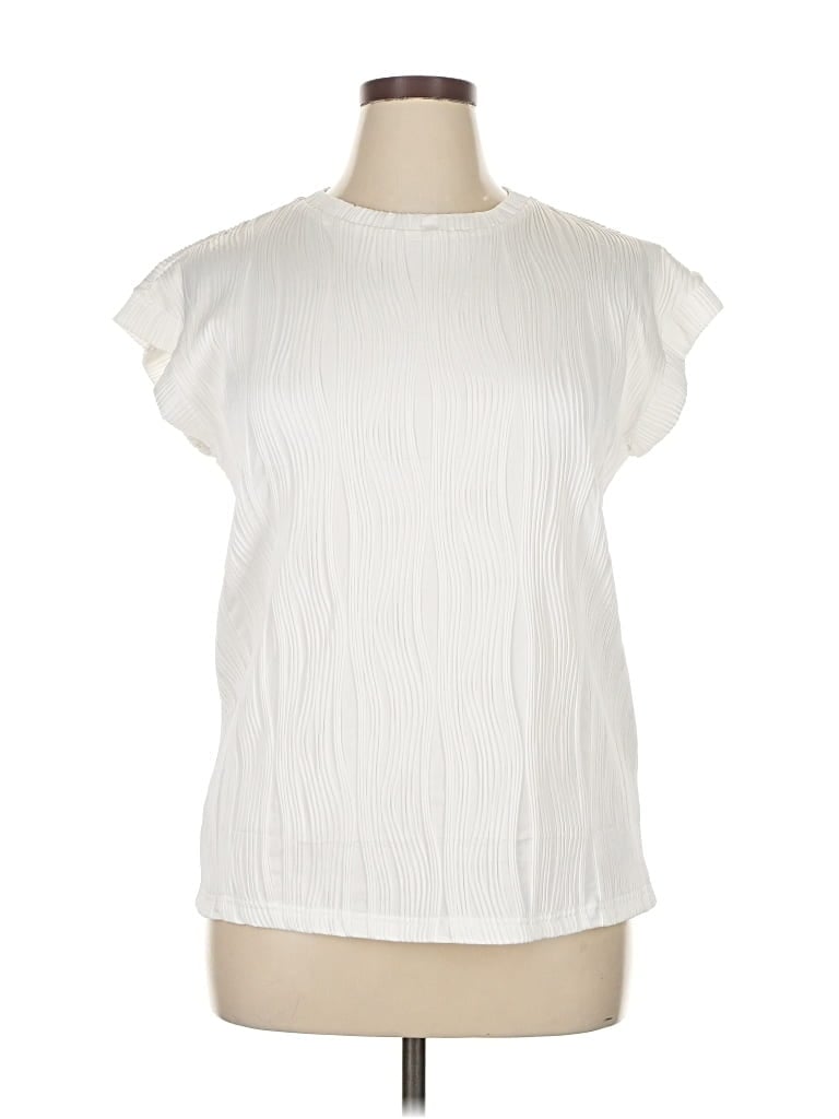 Assorted Brands Short Sleeve Blouse In White