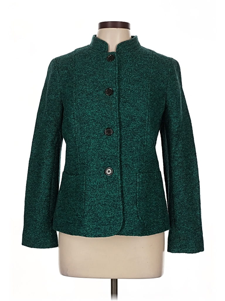 Pre-owned Talbots Blazer Jacket In Green