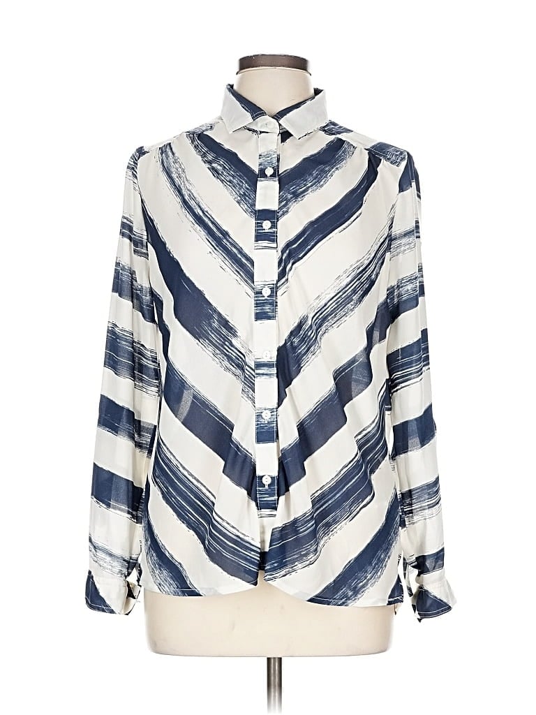 Pre-owned Jolt Long Sleeve Blouse In White