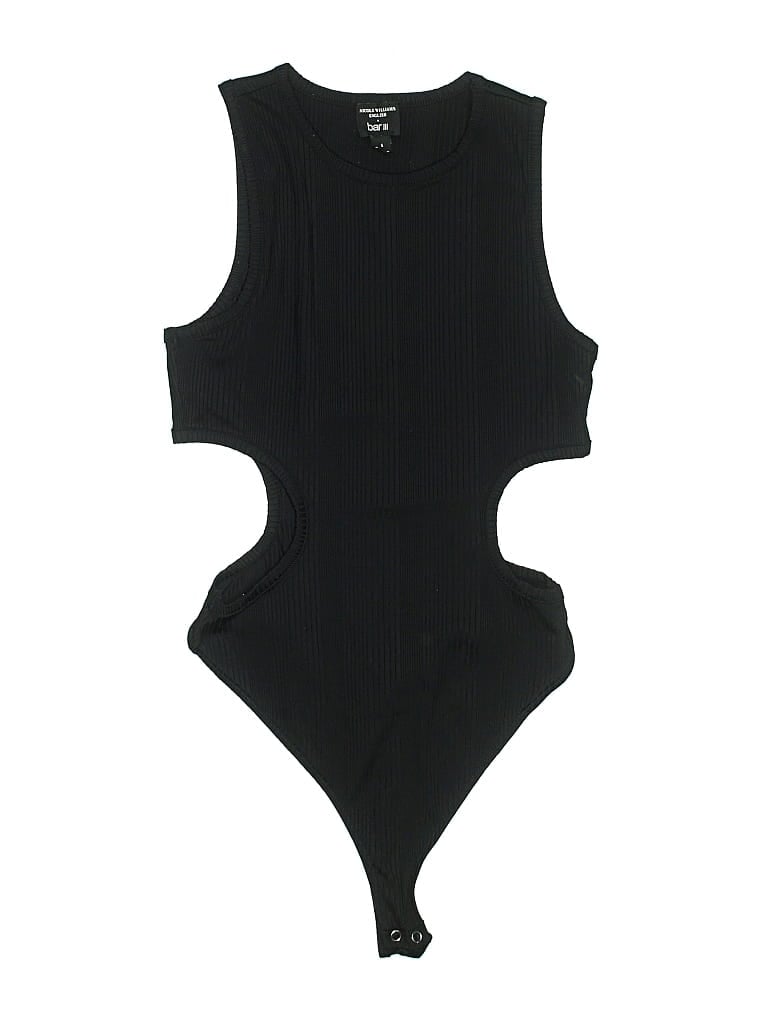 Pre-owned Nicole Williams English X Bar Iii Bodysuit In Black