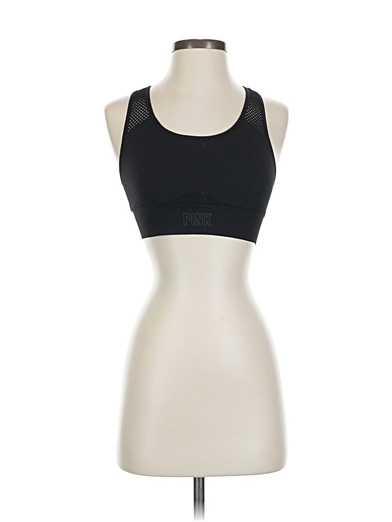 Pre-owned Victoria's Secret Pink Tank Top Black Halter Neckline Tops