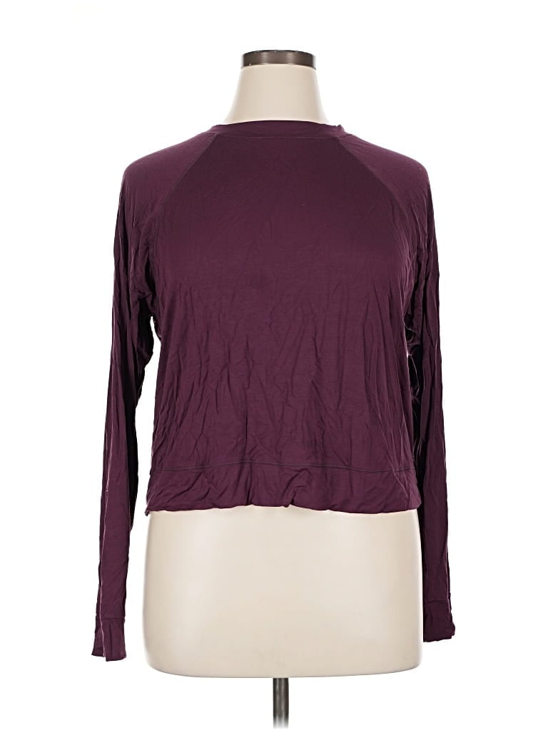 Pre-owned Lively Long Sleeve T-shirt In Burgundy