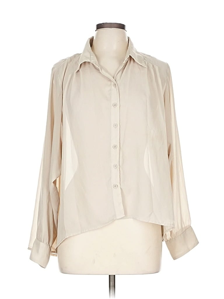 Pre-owned Mimi Chica 3/4 Sleeve Blouse In White