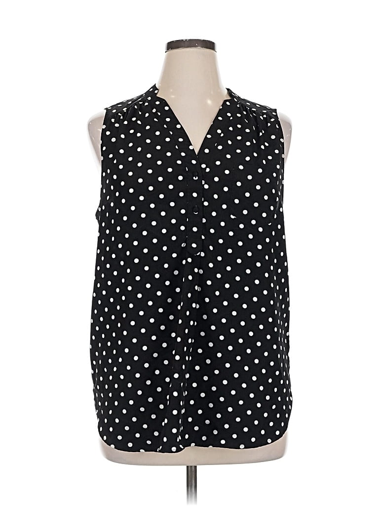 Pre-owned Fervour Sleeveless Blouse In Black