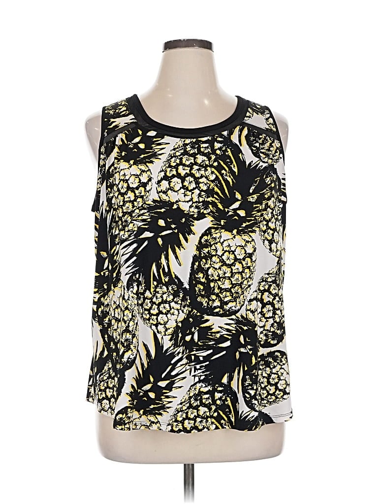 Pre-owned Worthington Sleeveless Blouse In Yellow