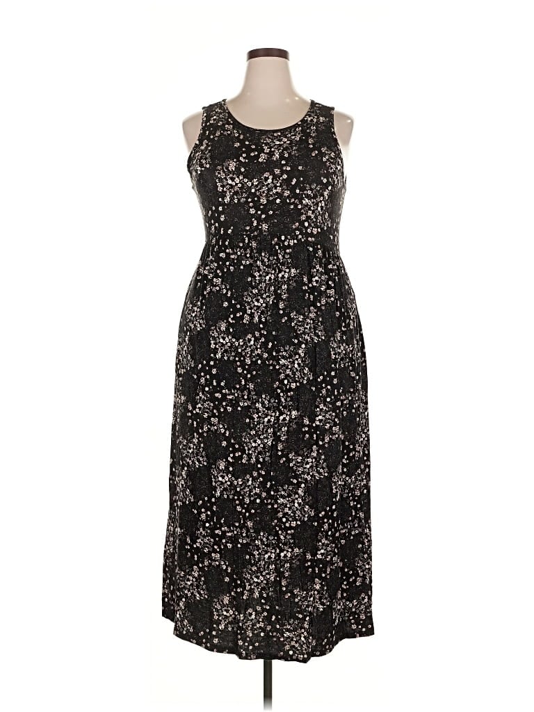 Pre-owned 24/7 Maurices Casual Dress In Black