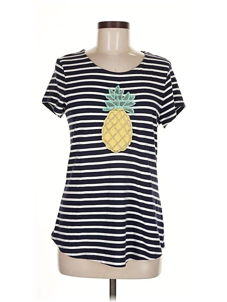 Pre-owned Charter Club Short Sleeve T-shirt In Blue