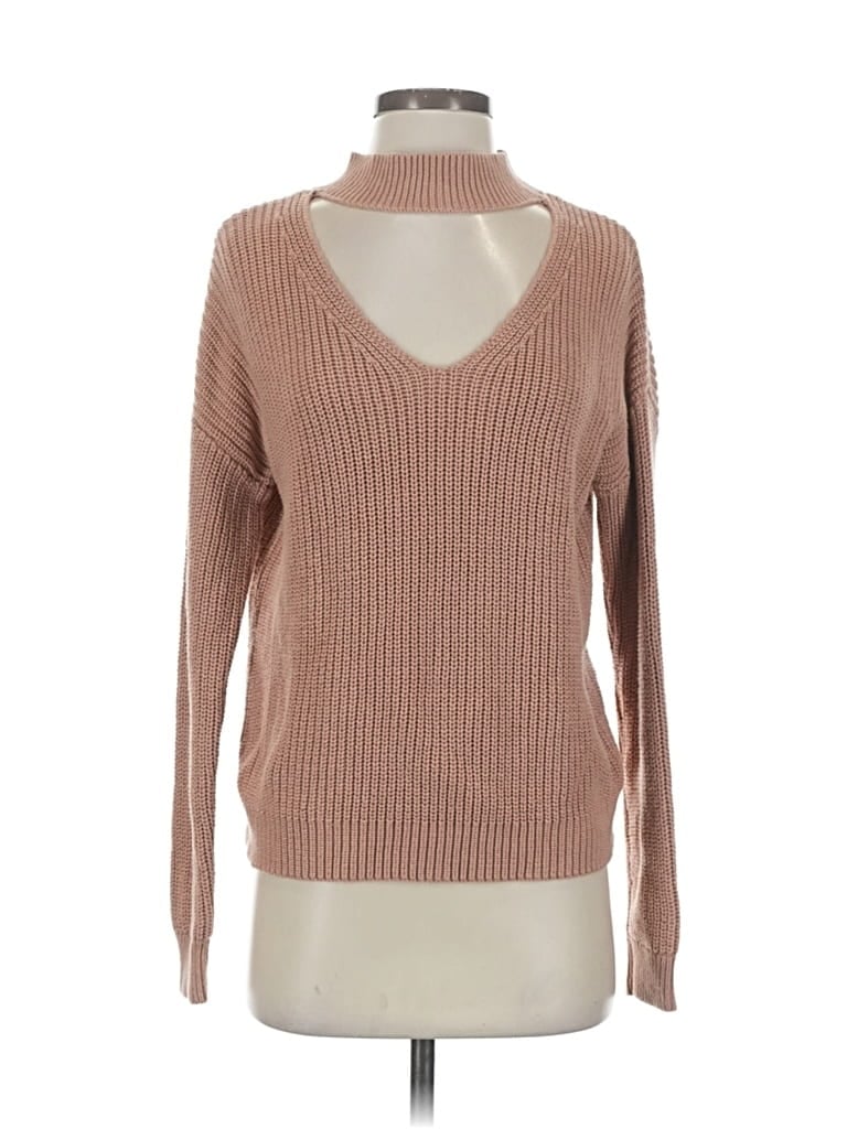 Pre-owned Forever 21 Turtleneck Sweater In Brown