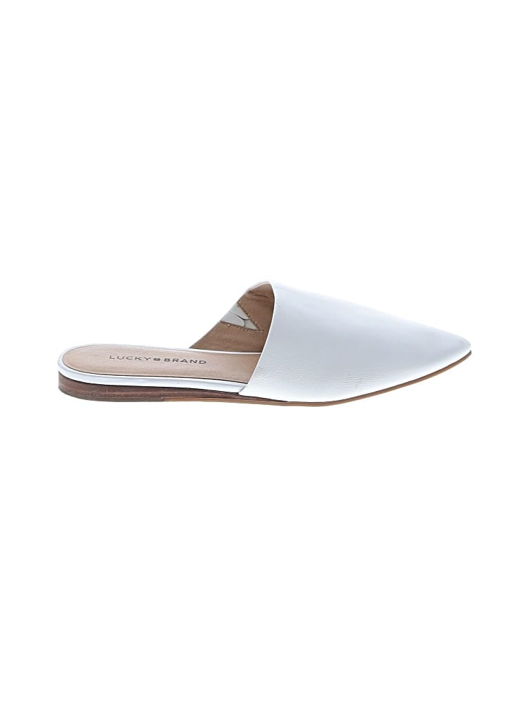 Pre-owned Lucky Brand Mule/clog In White