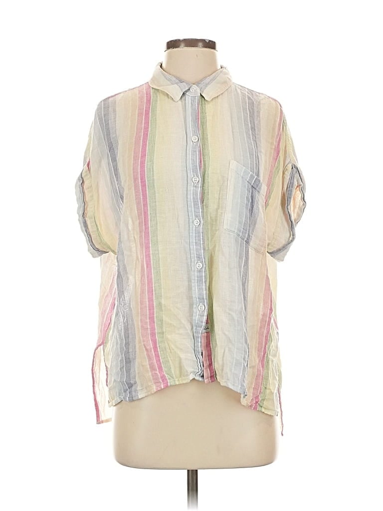 Pre-owned Rails Short Sleeve Blouse In Gray