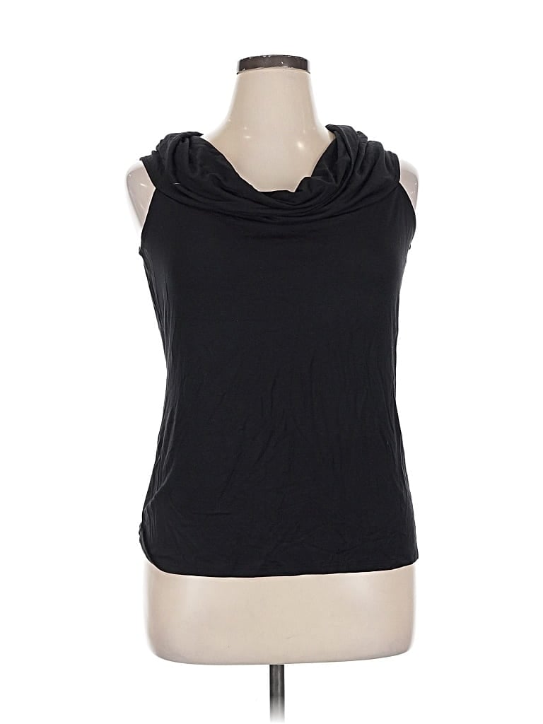 Pre-owned New York And Company Sleeveless T-shirt In Black