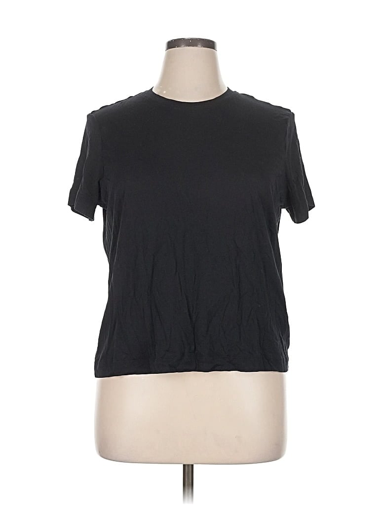 Pre-owned H&m Short Sleeve T-shirt In Black