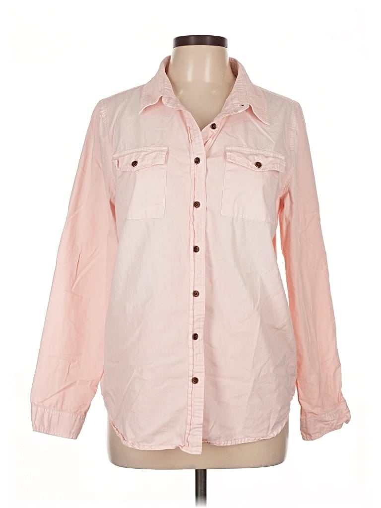 Pre-owned Unbranded Long Sleeve Button Down Shirt In Pink