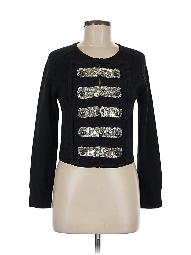 Pre-owned Marc By Marc Jacobs Wool Cardigan Sweater In Black