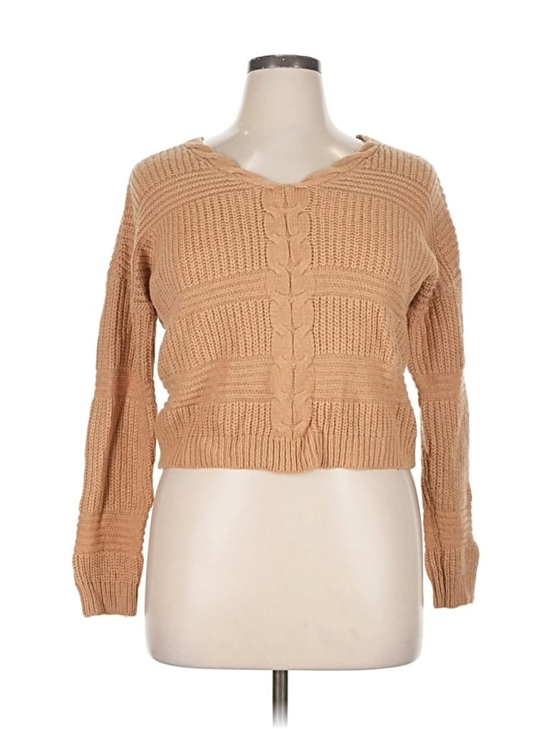 Pre-owned Full Circle Trends Cardigan Sweater In Brown