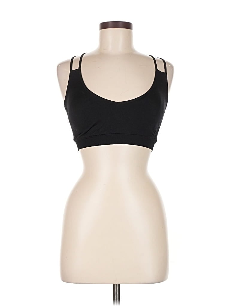 Pre-owned Unbranded Sports Bra In Black