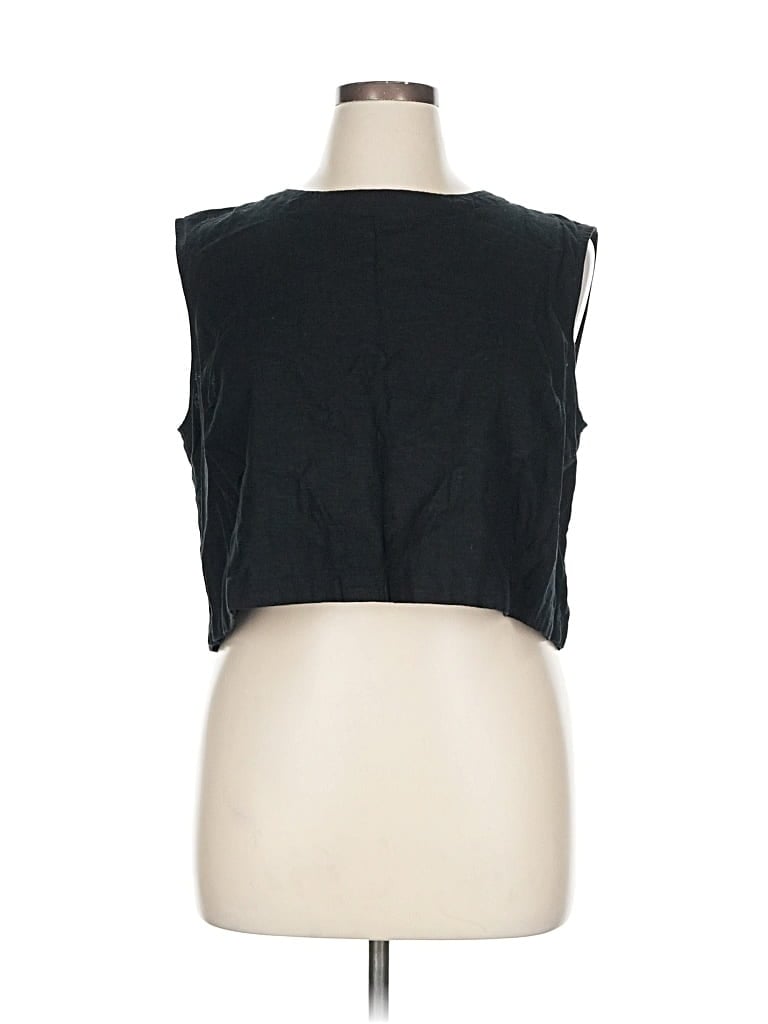 Pre-owned A New Day Sleeveless Top Black Halter Neckline Tops
