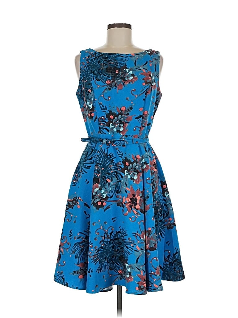 Pre-owned Eva Mendes By New York & Company Cocktail Dress In Blue