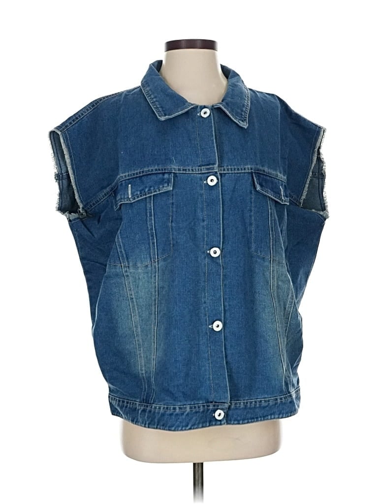 Assorted Brands Denim Vest In Blue