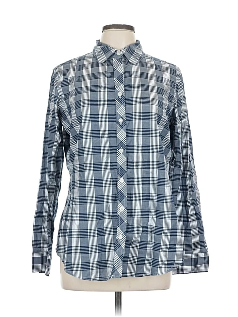 Pre-owned Banana Republic Long Sleeve Button Down Shirt In Blue