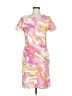 Sunny Leigh Print Pink Casual Dress Size 8 - photo 1