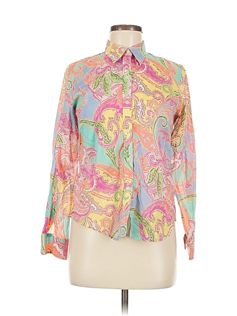 Pre-owned Polo Ralph Lauren Long Sleeve Blouse In Pink