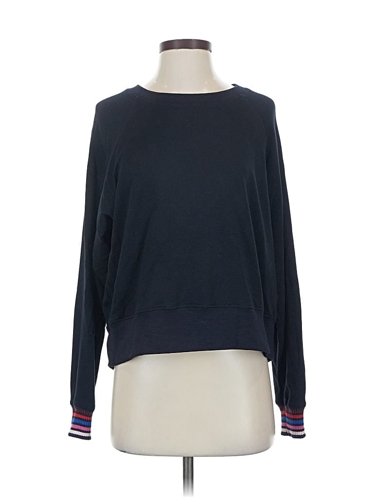 Pre-owned Line & Dot Pullover Sweater In Black