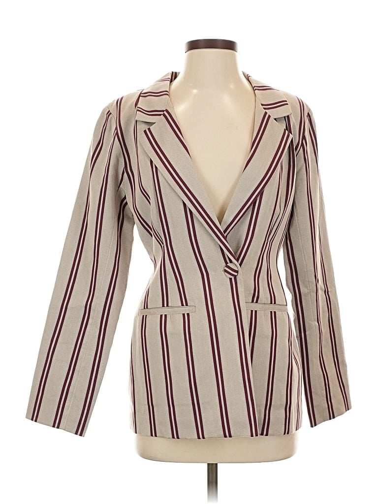 L'academie Los Angeles Blazer Jacket In Burgundy