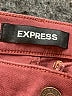 Express Color Block Burgundy Jeggings Size 8 - photo 3