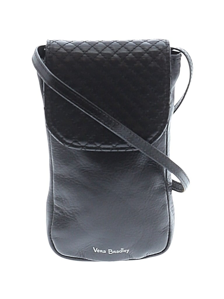 Pre-owned Vera Bradley Leather Crossbody Bag In Black