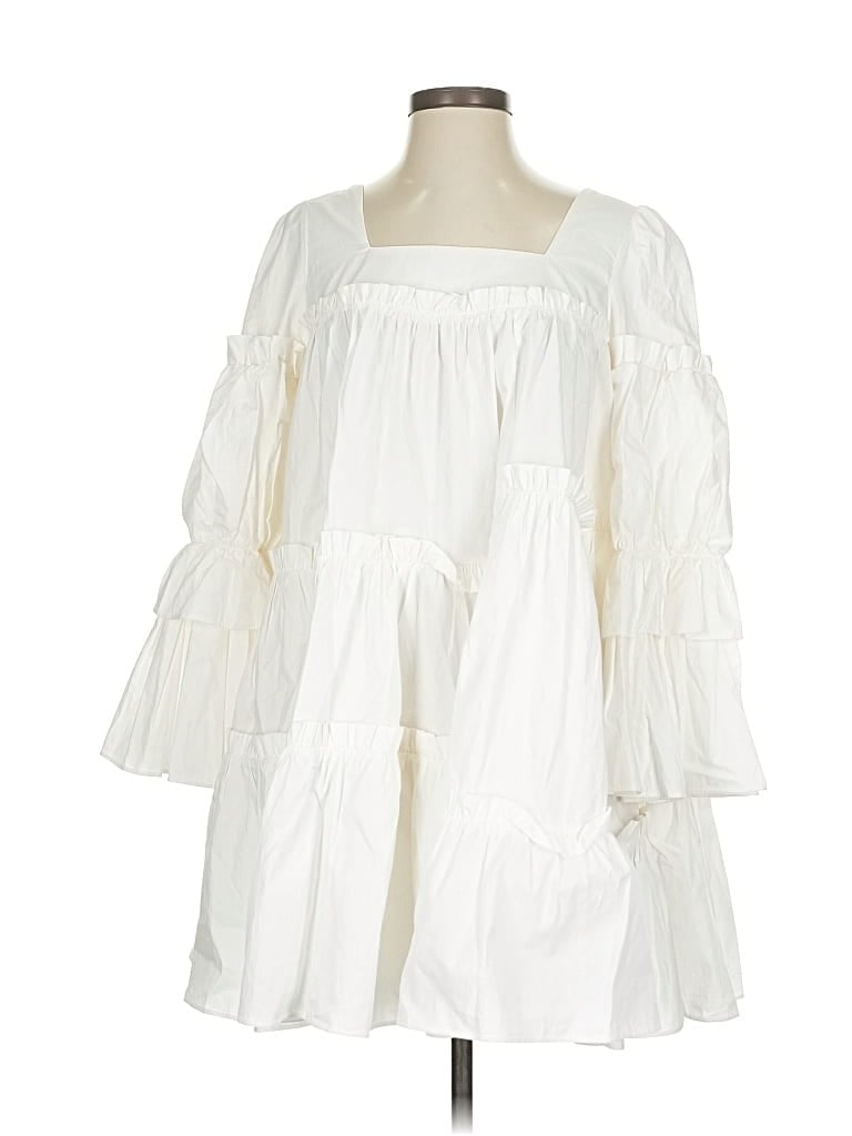 Pre-owned Beulah Style Casual Dress In White