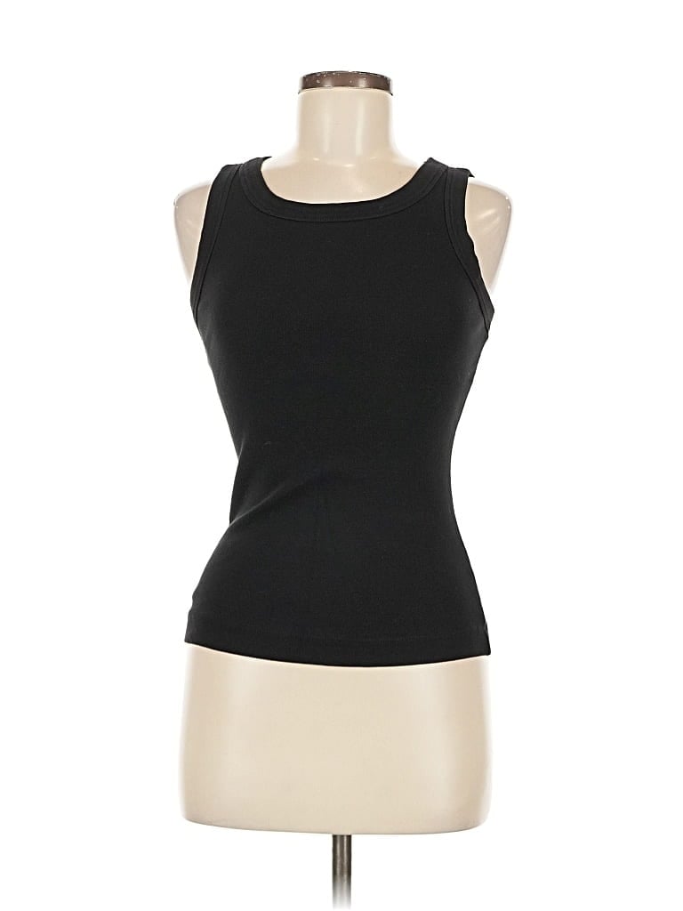 Pre-owned Michael Stars Tank Top Black Halter Neckline Tops