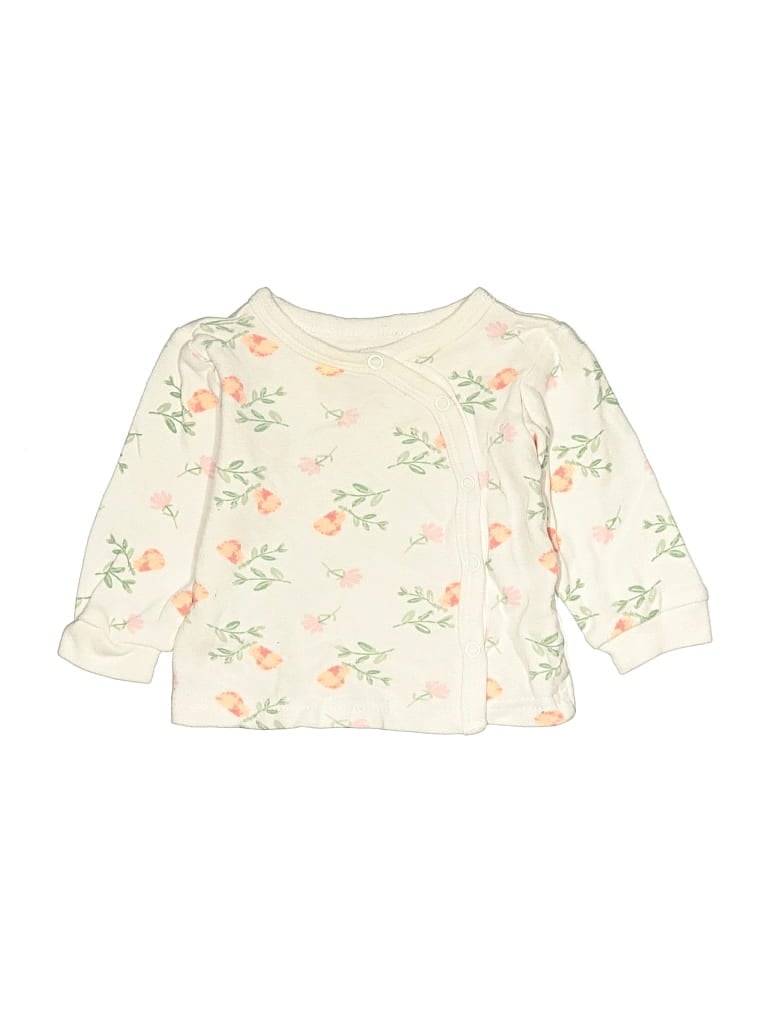 Pre-owned Duck Duck Goose Babies' 3/4 Sleeve T-shirt In White