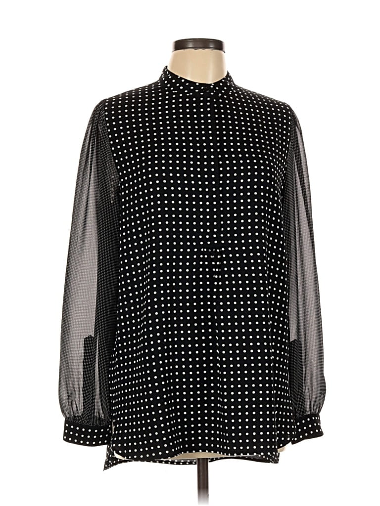 Pre-owned Anne Klein 3/4 Sleeve Blouse In Black