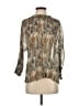 Carlucci 100% Polyester Brown Long Sleeve Blouse Size 4 - photo 1