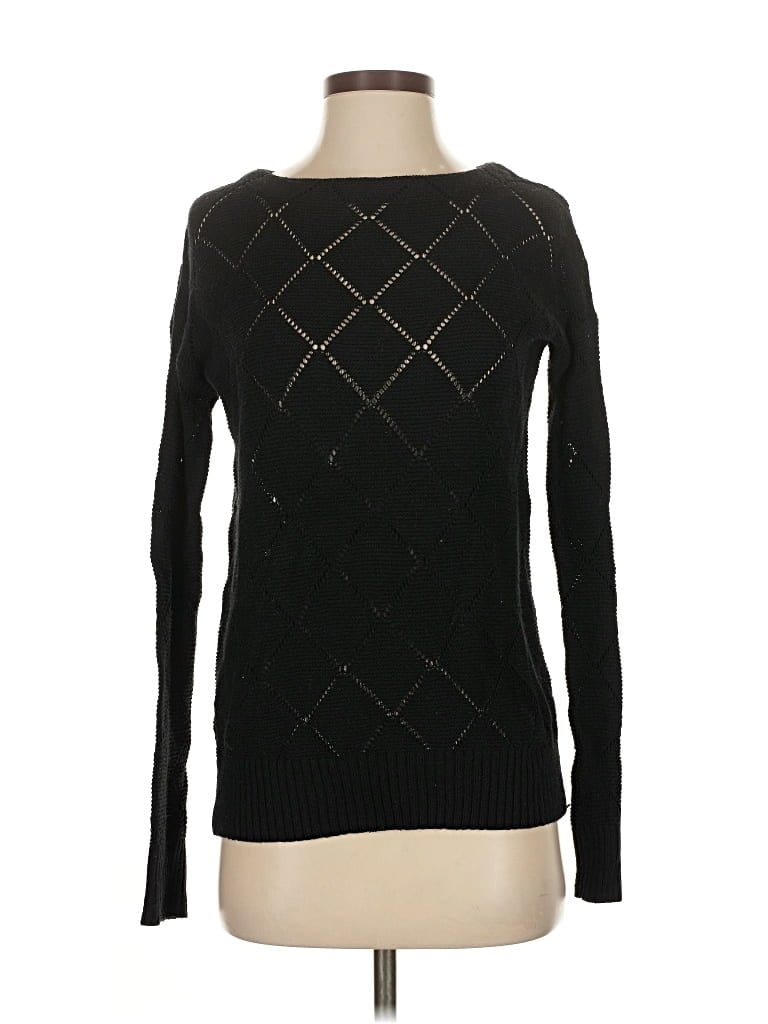 Pre-owned Ann Taylor Loft Pullover Sweater In Black