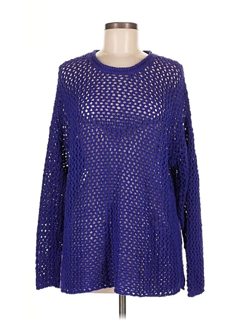 Pre-owned Eileen Fisher Pullover Sweater In Blue