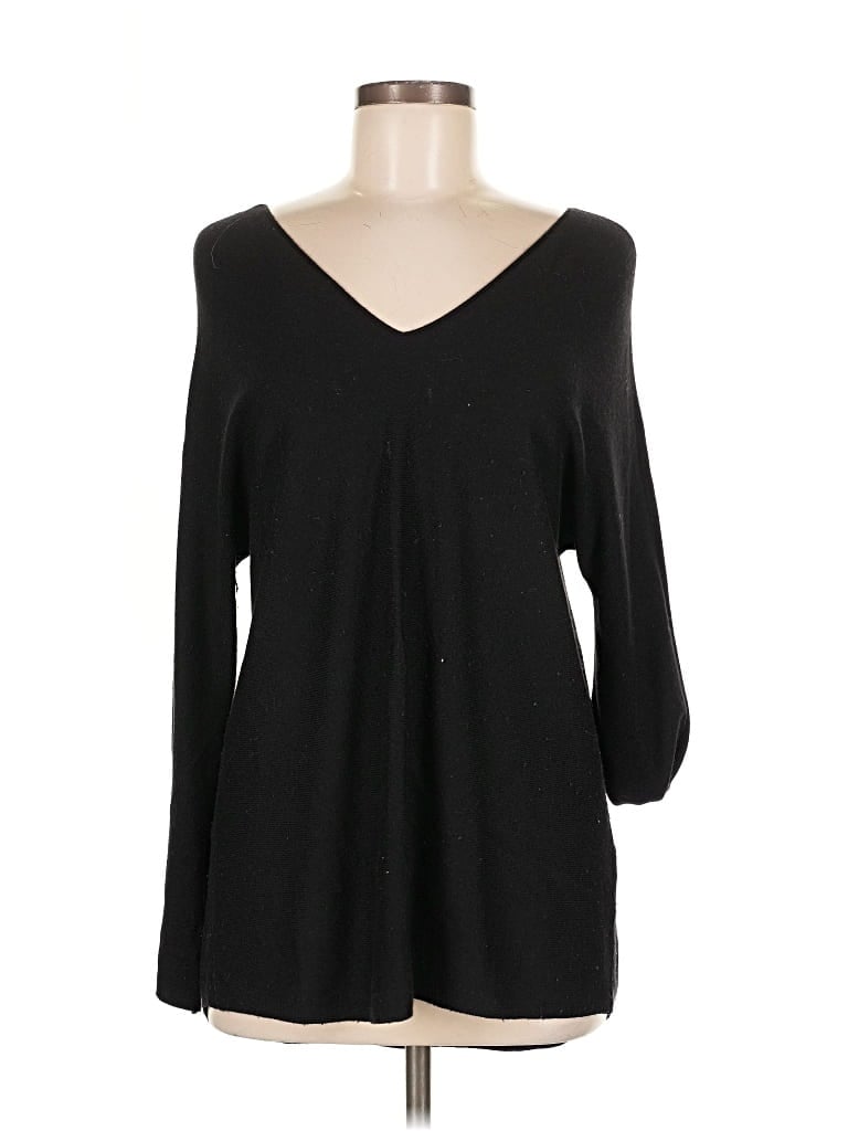 Pre-owned Joan Vass Pullover Sweater In Black