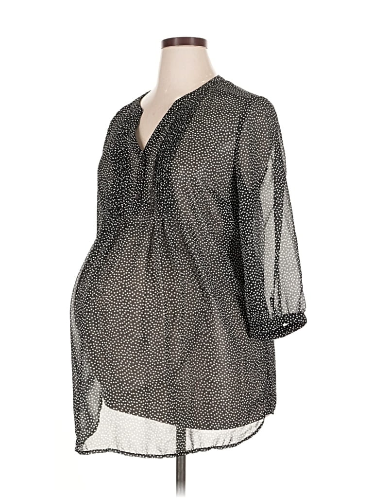 Pre-owned Motherhood 3/4 Sleeve Blouse In Gray