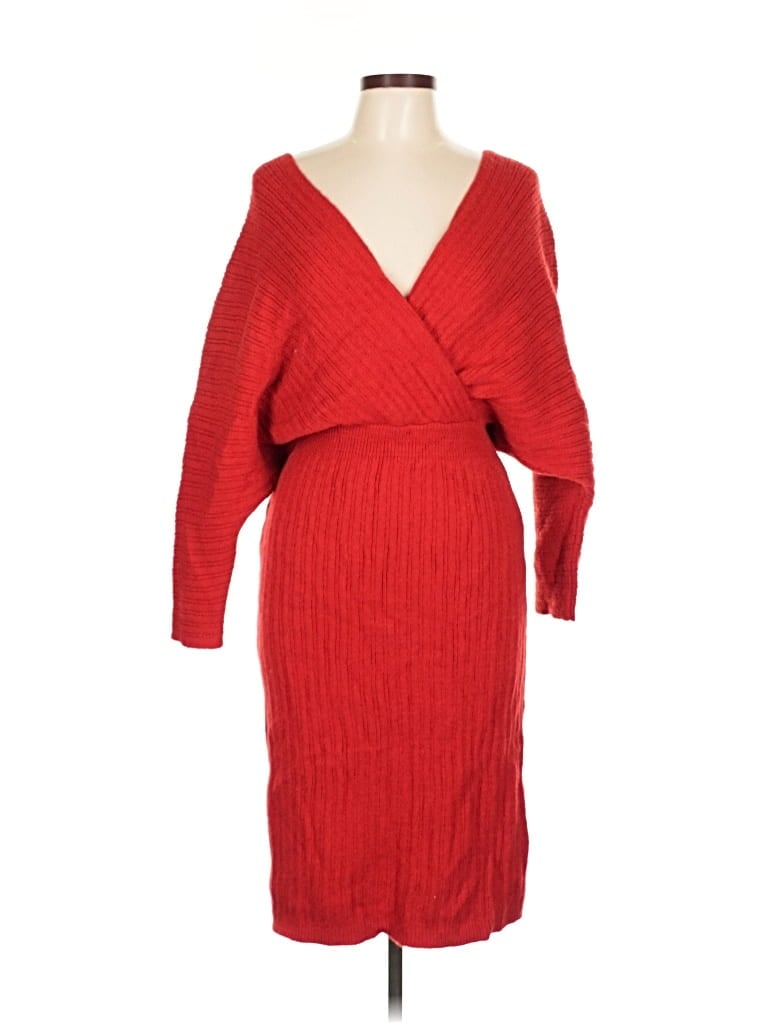 Pre-owned Shein Curve Cocktail Dress In Red