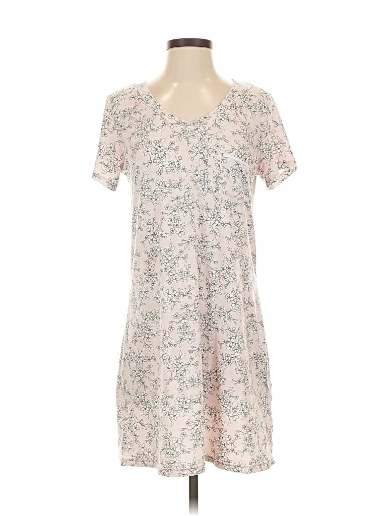 Pre-owned Tahari Short Sleeve Top Ivory Scoop Neck Tops In White