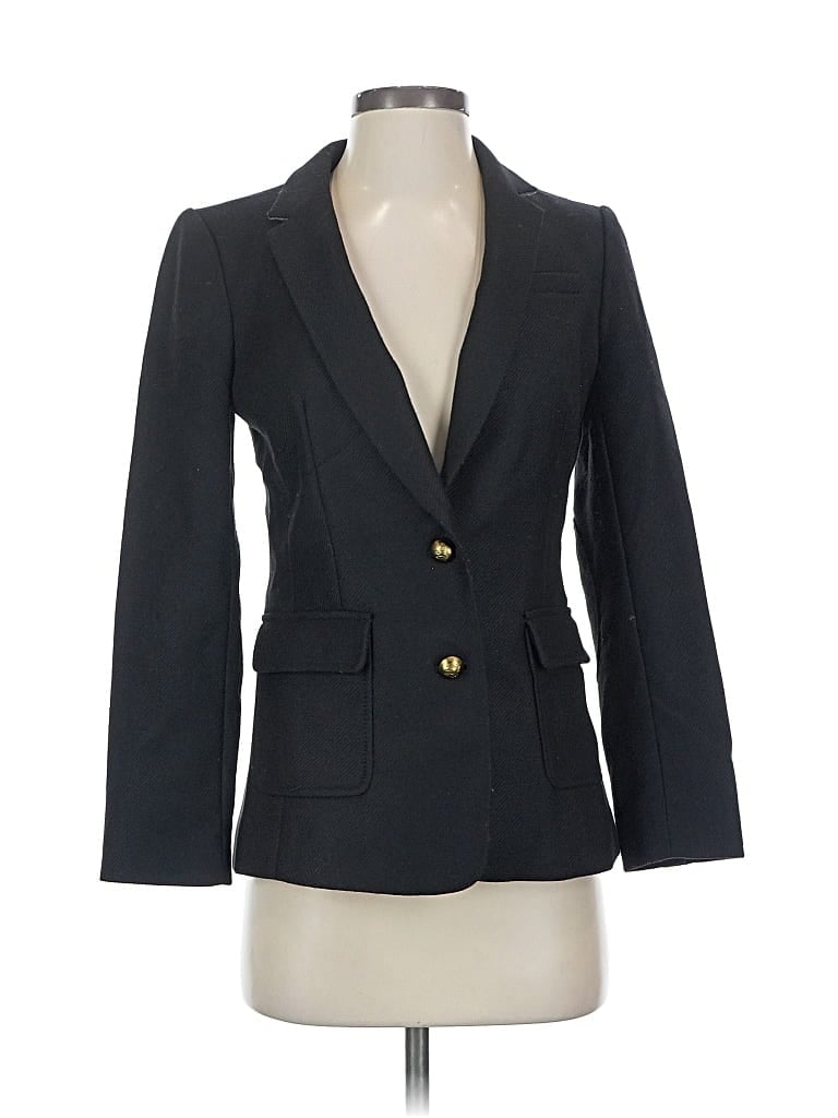 Pre-owned Banana Republic Wool Blazer Jacket In Black