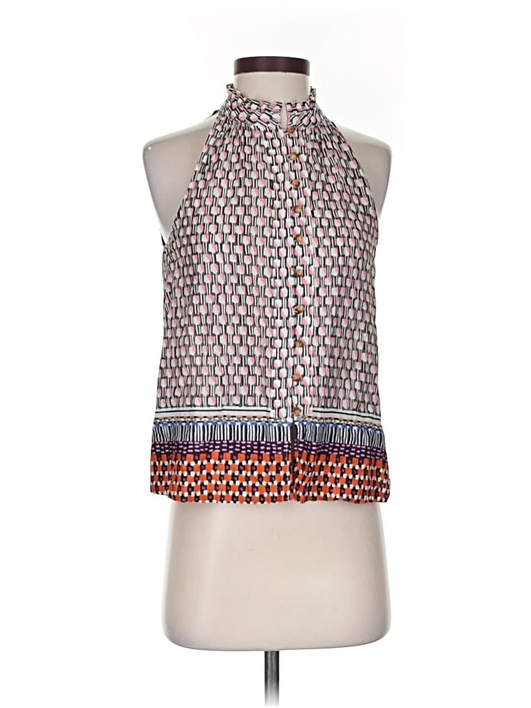 Pre-owned Maeve Sleeveless Blouse In Red