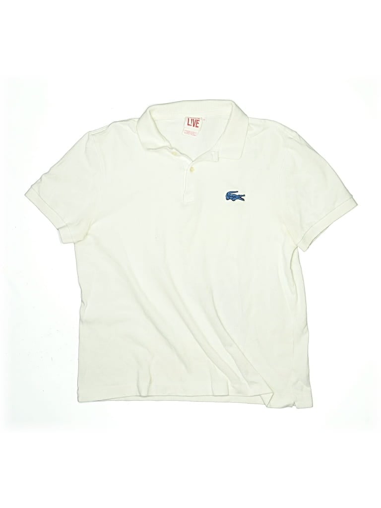 Pre-owned Lacoste Kids' Short Sleeve Polo Shirt In White